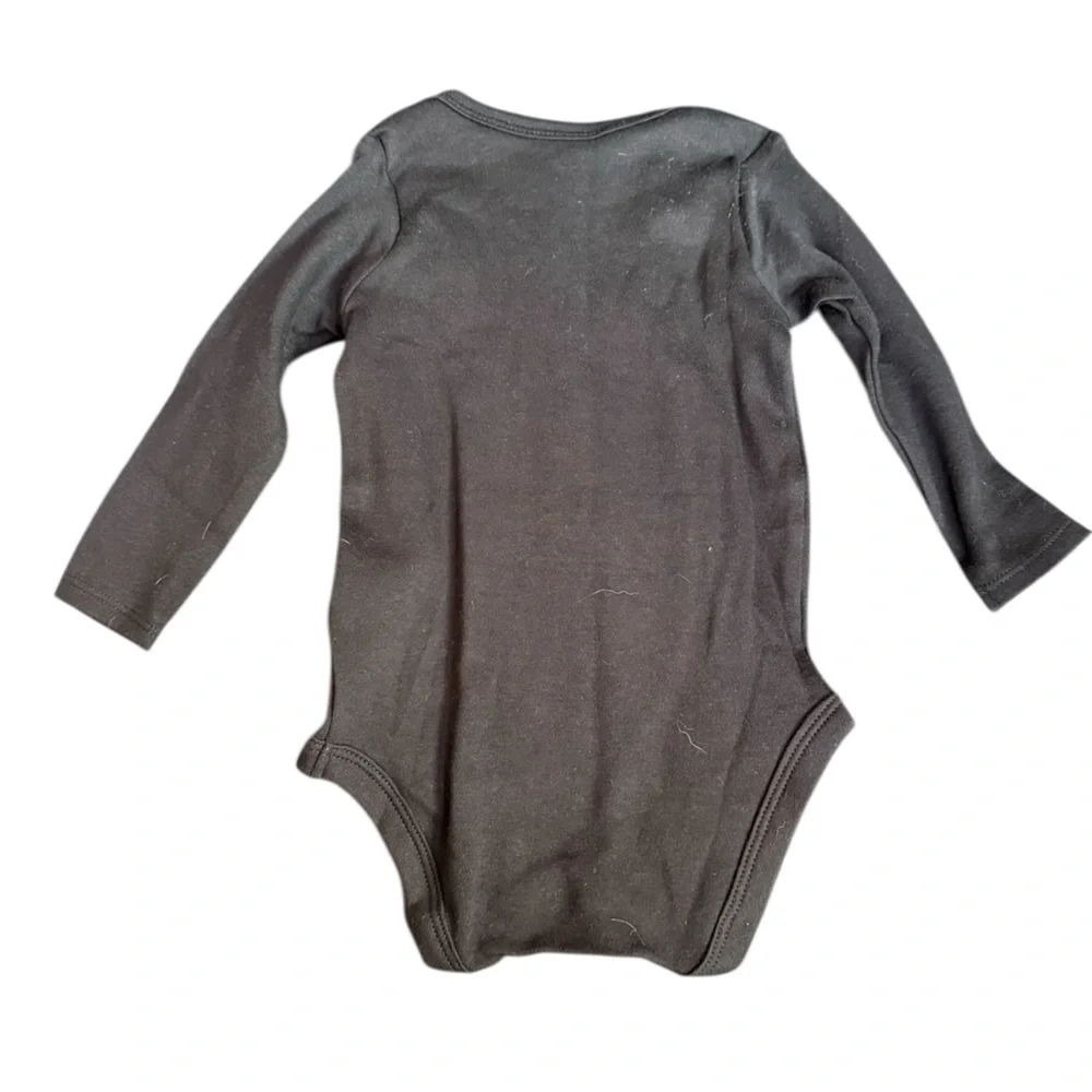 Gerber Black Long-Sleeve Baby One-Piece Bodysuit